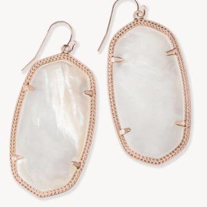 Danielle Rose Gold Earrings in Ivory Pearl